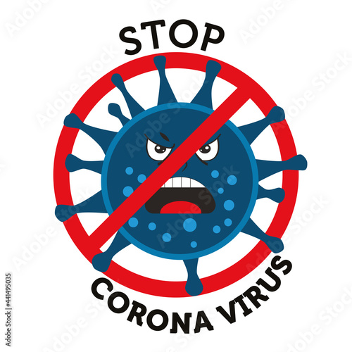 Vector illustration corona virus infection. 2019-nvoc virus.corona virus microbe. corona virus danger, corona cell. disense outbreak