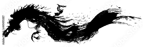 龍　辰年　手書きの毛筆イラスト