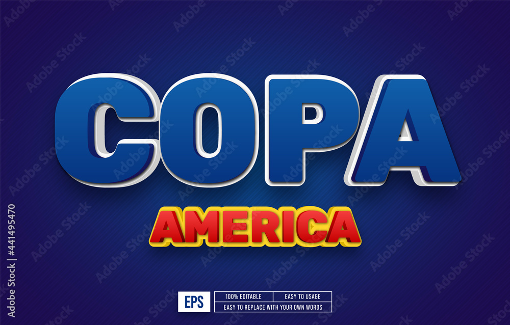 Copa America editable text style