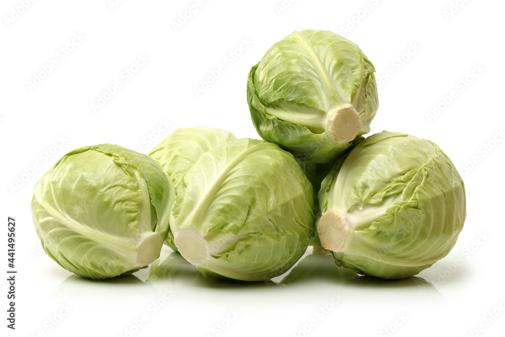 Obraz premium Green cabbage isolated on white background