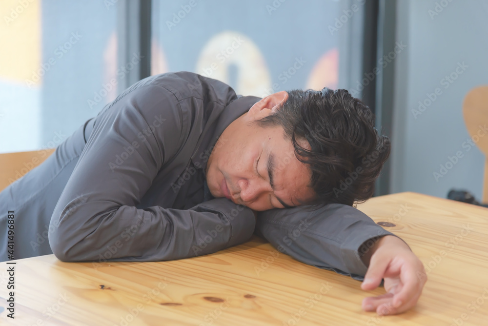 Stressed business man Virus Covid 19 People Crisis who Recession, Stress, lose job. Stressed business man Virus Covid 19 People Crisis who Recession, Stress, lose job.