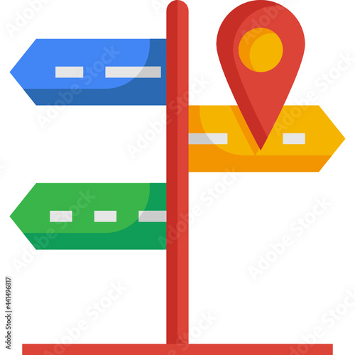 signpost flat icon