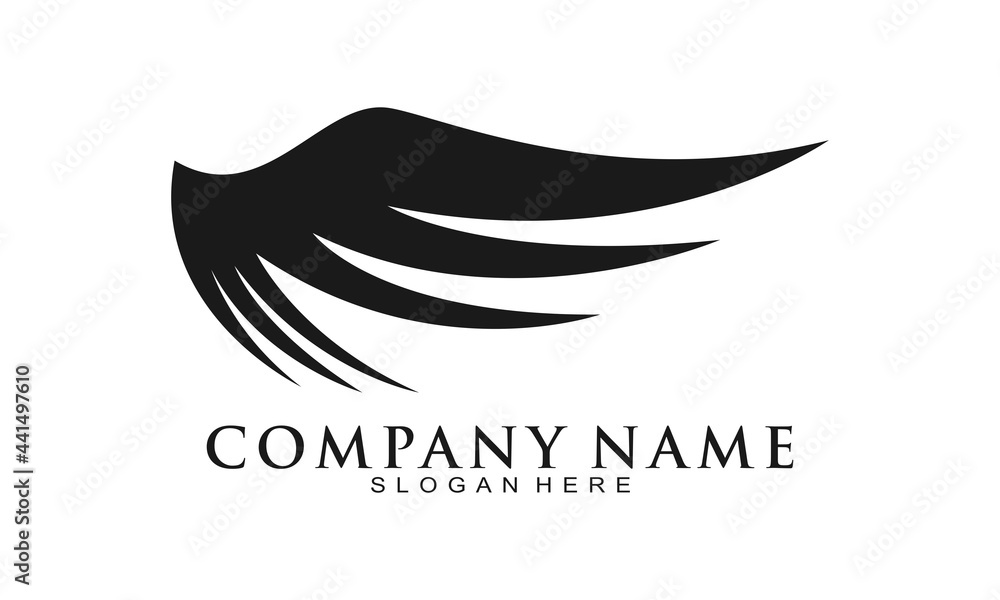 Bird wing vector logo