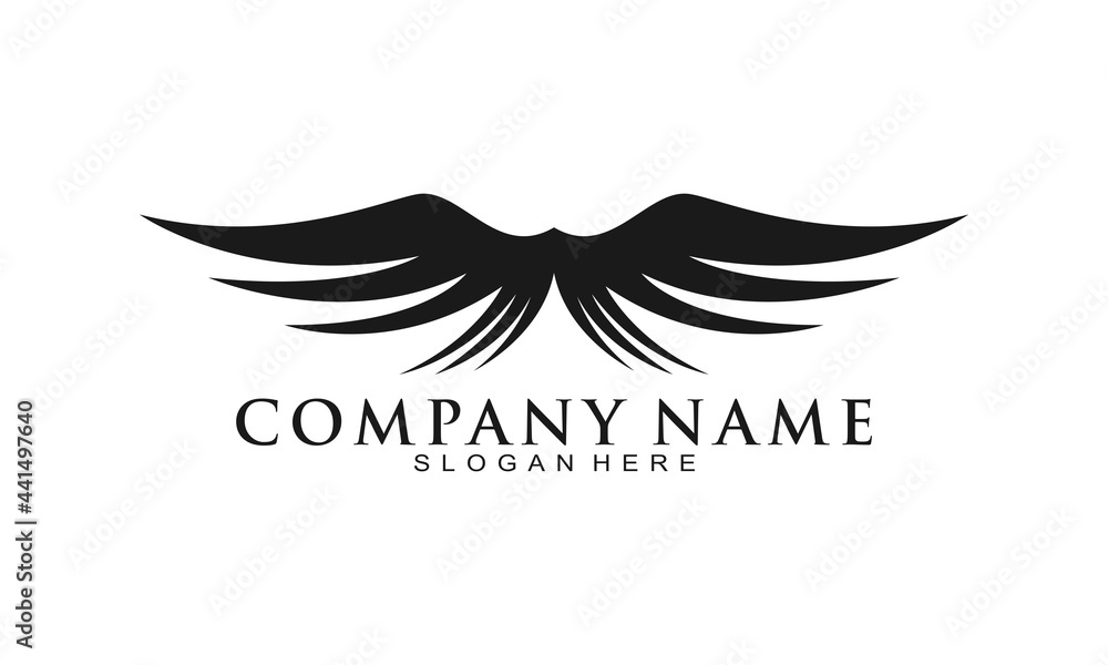 Obraz premium Bird wings icon logo