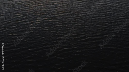 Murjan island in Dammam city in reveal water to sky drone view photo