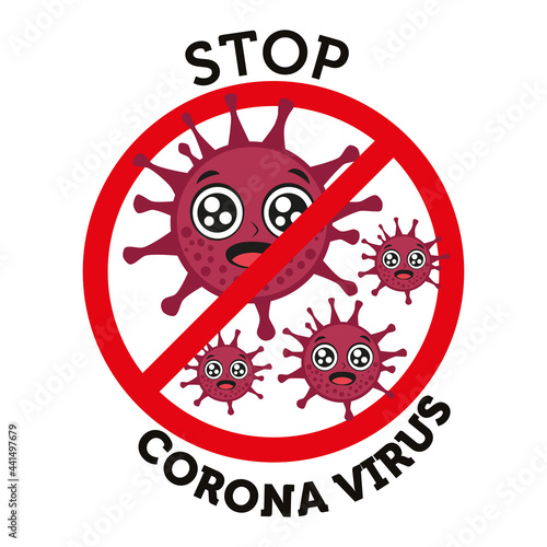 Vector illustration corona virus infection. 2019-nvoc virus.corona virus microbe. corona virus danger, corona cell. disense outbreak