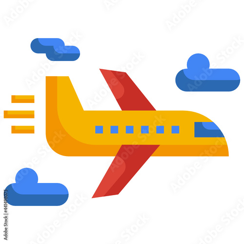 airplane flat icon