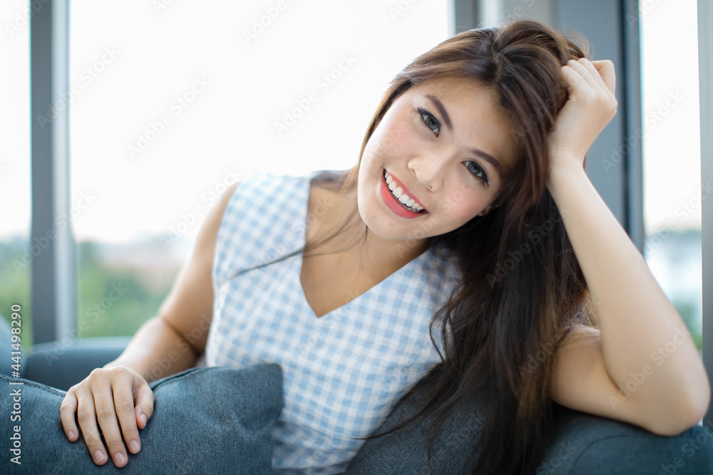 Beautiful asian woman happy. Beautiful asian woman happy.