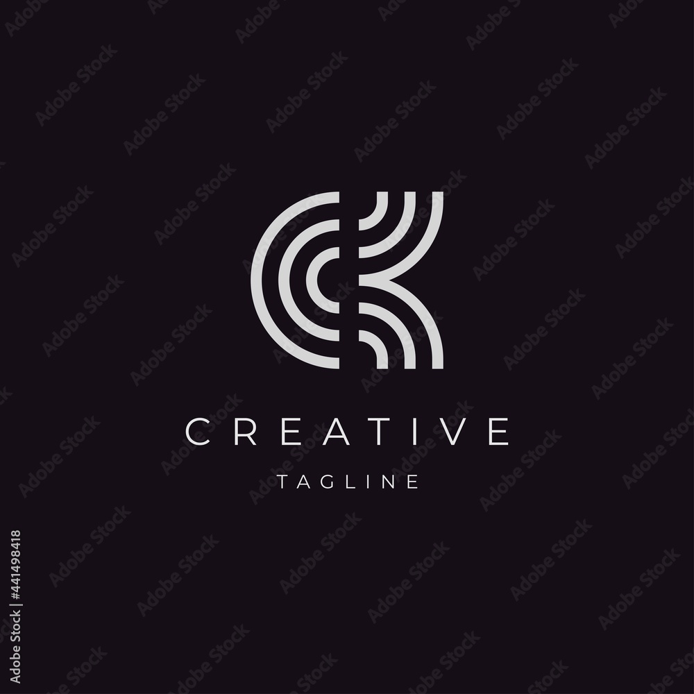 Initials letter CK logo design inspiration vector template Initials letter CK logo design inspiration vector template