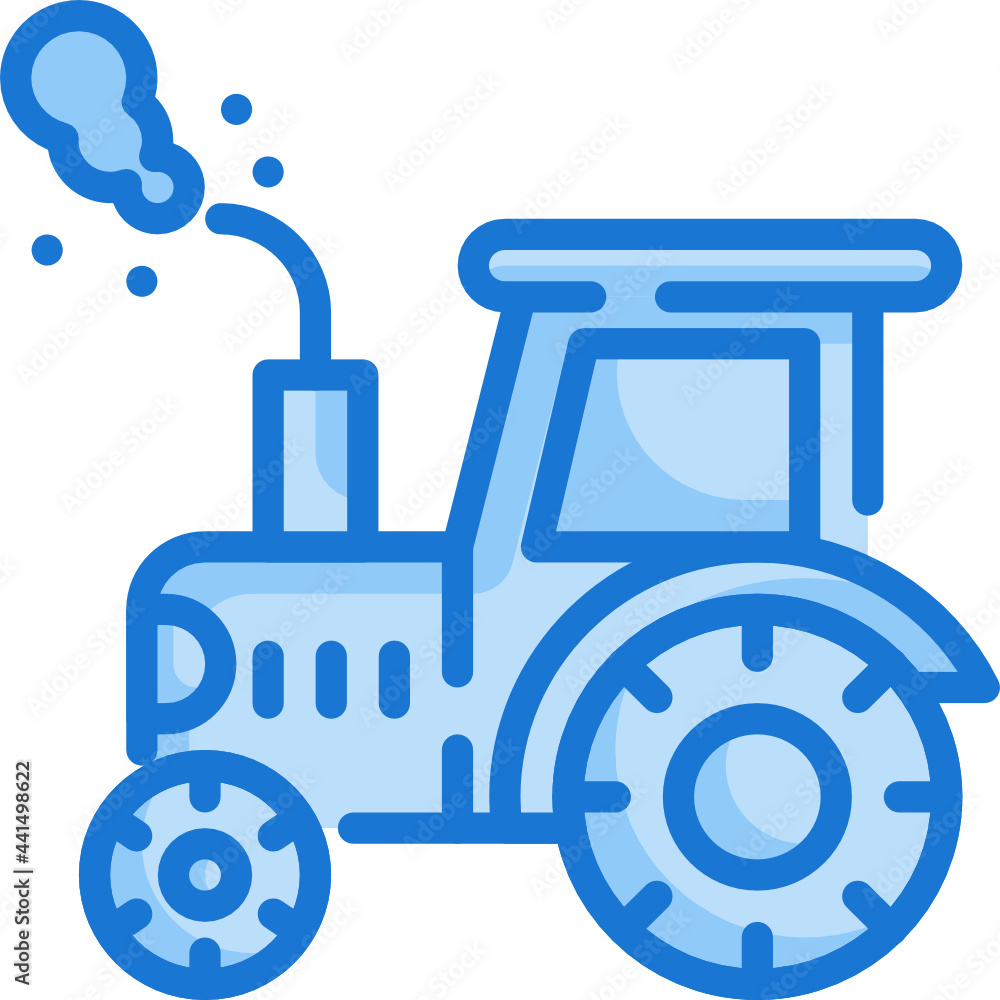 tractor blue line icon tractor blue line icon