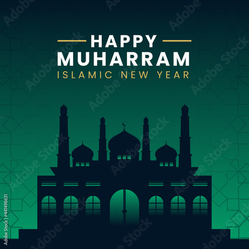Happy muharram islamic new year greeting