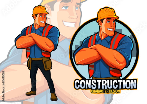 Construction Worker Mascot 