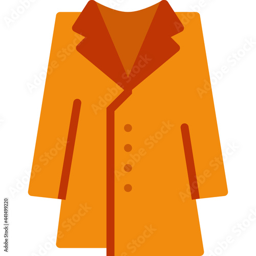 overcoat flat icon