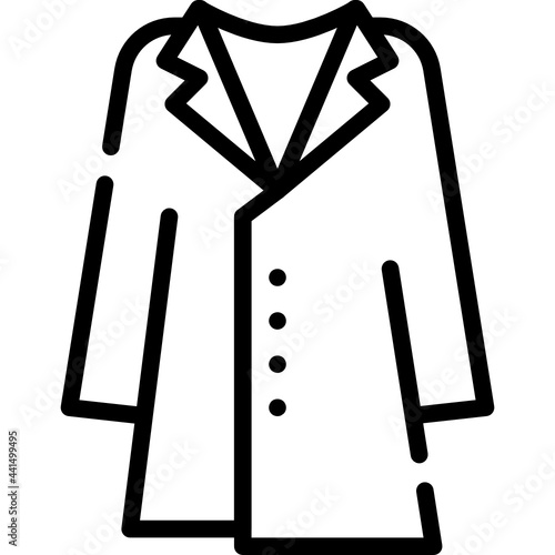 overcoat line icon
