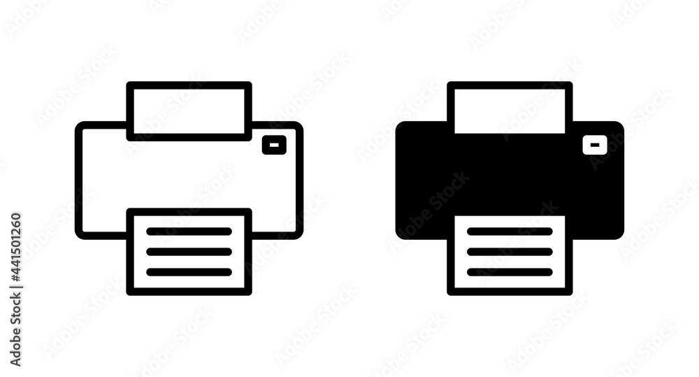 Printer icon set vector for computer, web and mobile apps Printer icon set vector for computer, web and mobile apps
