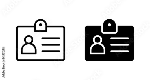 Id card icon vector for computer, web and mobile app 