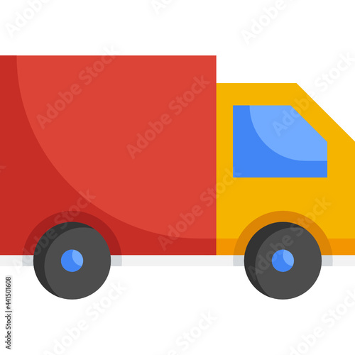delivery truck flat icon