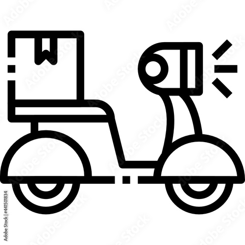 scooter line icon