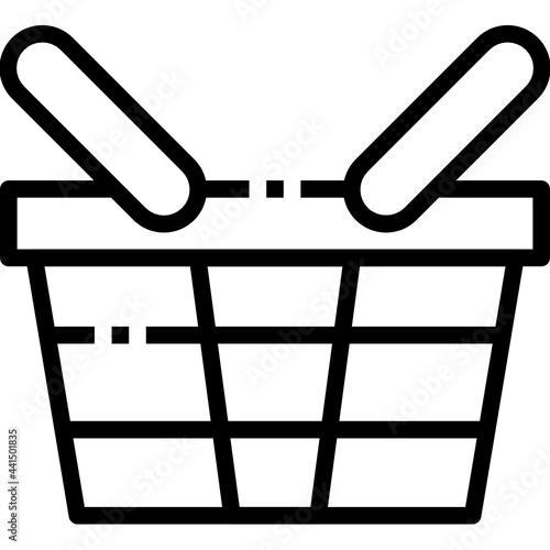 shop basket line icon