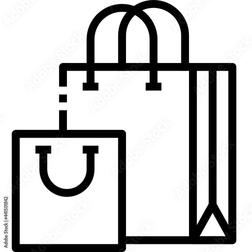 shopping bag line icon