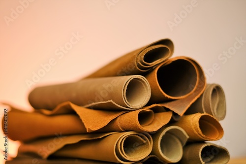 Billede på lærred Leather brown assortment