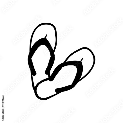 Flip flop icon design template vector isolated illustration