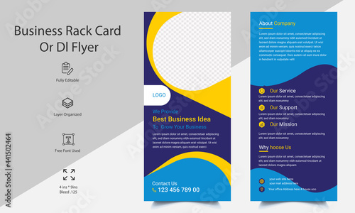 Rack Card Design for Corporate  Business and Dl Flyer.