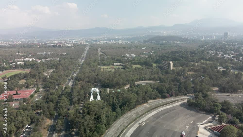 Aerial view of UNAM stadium in Mexico city Aerial view of UNAM stadium in Mexico city