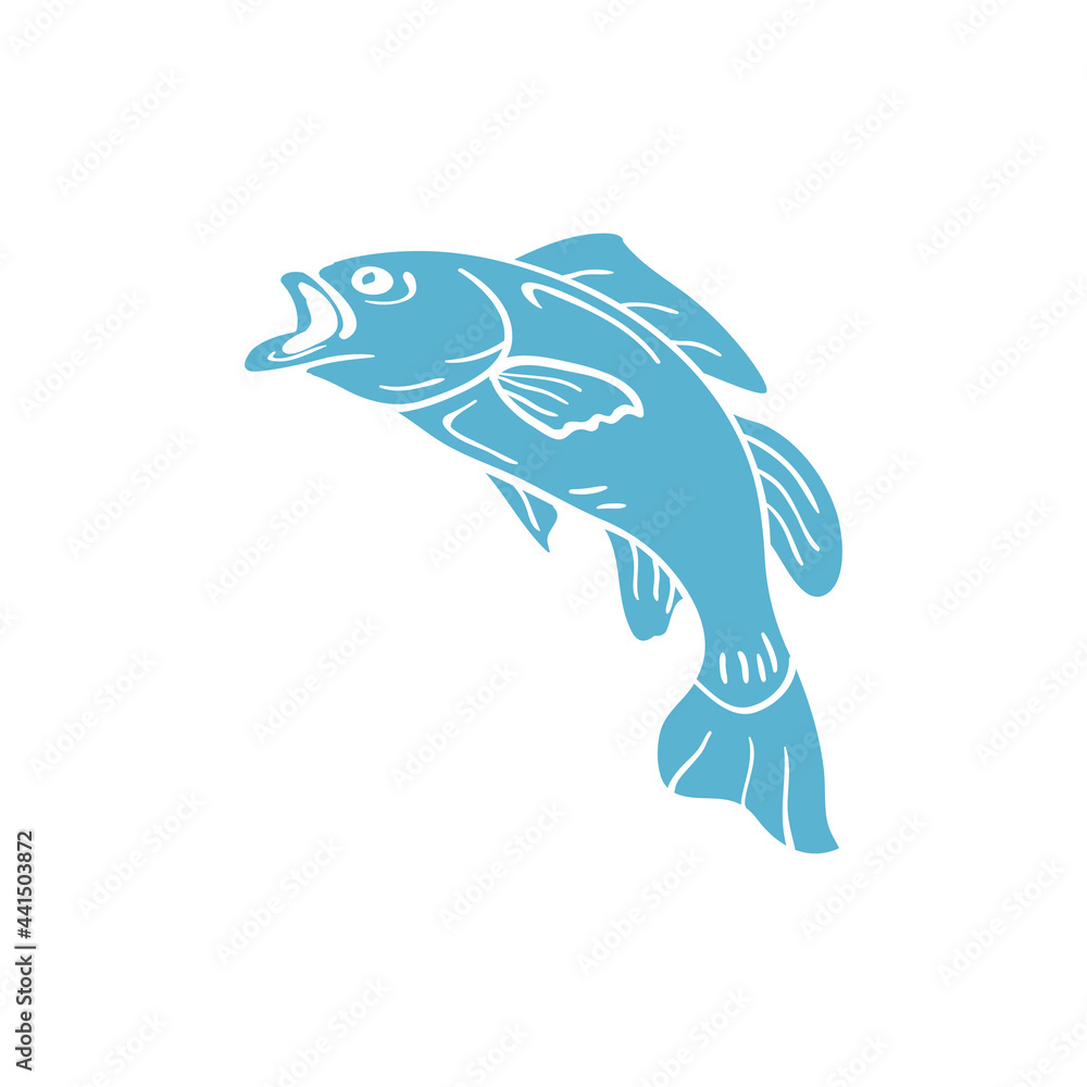 Fish icon design template vector isolated illustration Fish icon design template vector isolated illustration