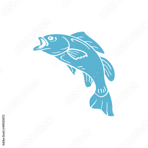 Fish icon design template vector isolated illustration