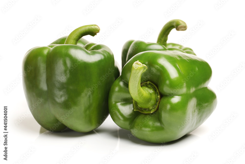 three peppers isolated on white three peppers isolated on white