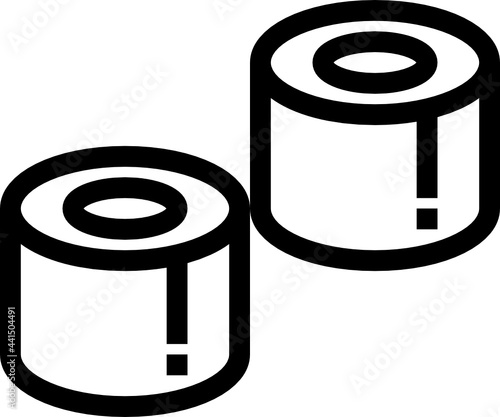 sushi rolls outline icon