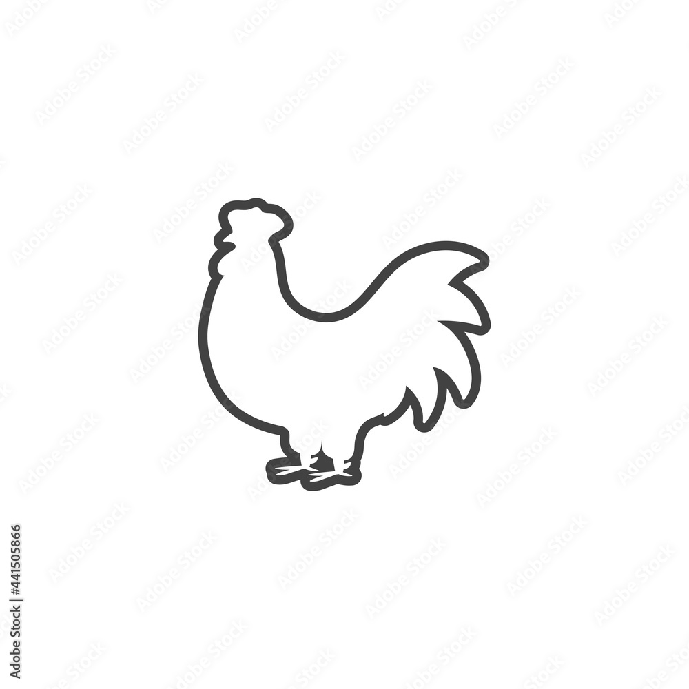 Chicken icon design template vector isolated Chicken icon design template vector isolated