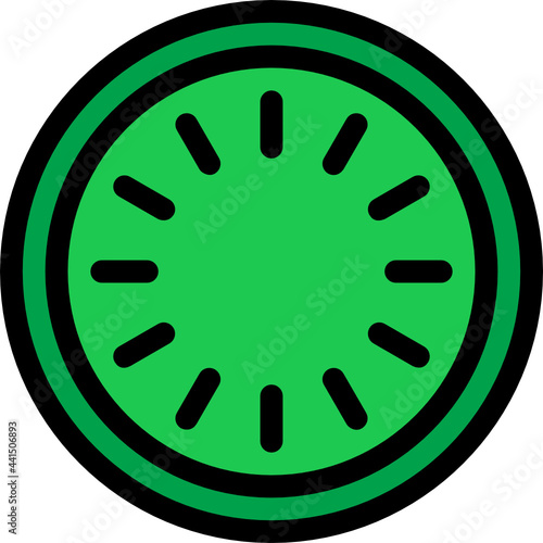 kiwi slice color outline icon