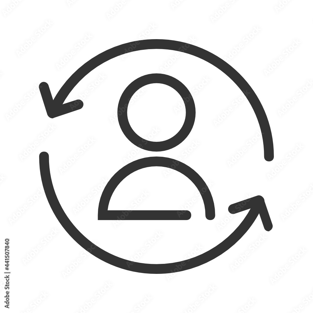 Refresh , Users outline icon. Refresh , Users outline icon.