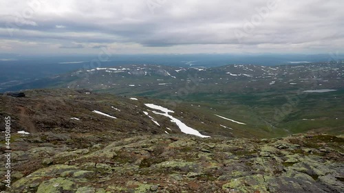 On the top of Åreskutan filmed with a drone in 4K. photo