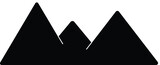 mountain icon black and white