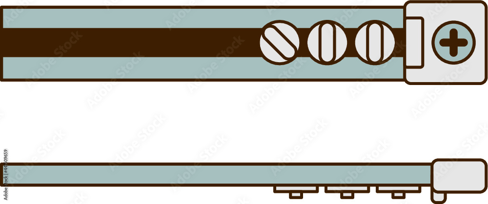 Obraz premium カーテンレール