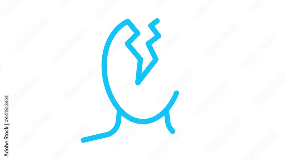 Head Split Pain Man Silhouette Headache animated icon on white background Head Split Pain Man Silhouette Headache animated icon on white background