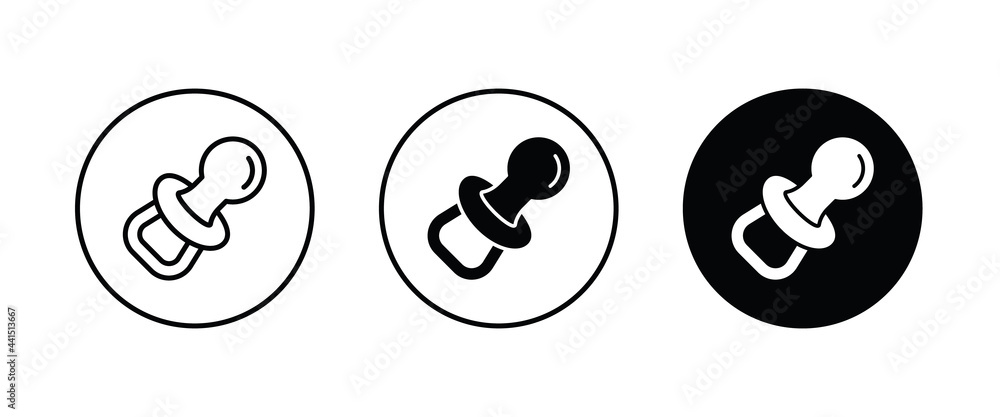 baby pacifier icon, dummy, soother, teether. Nipple icons button, vector, sign, symbol, logo, illustration, editable stroke, flat design style isolated on white linear pictogram baby pacifier icon, dummy, soother, teether. Nipple icons button, vector, sign, symbol, logo, illustration, editable stroke, flat design style isolated on white linear pictogram