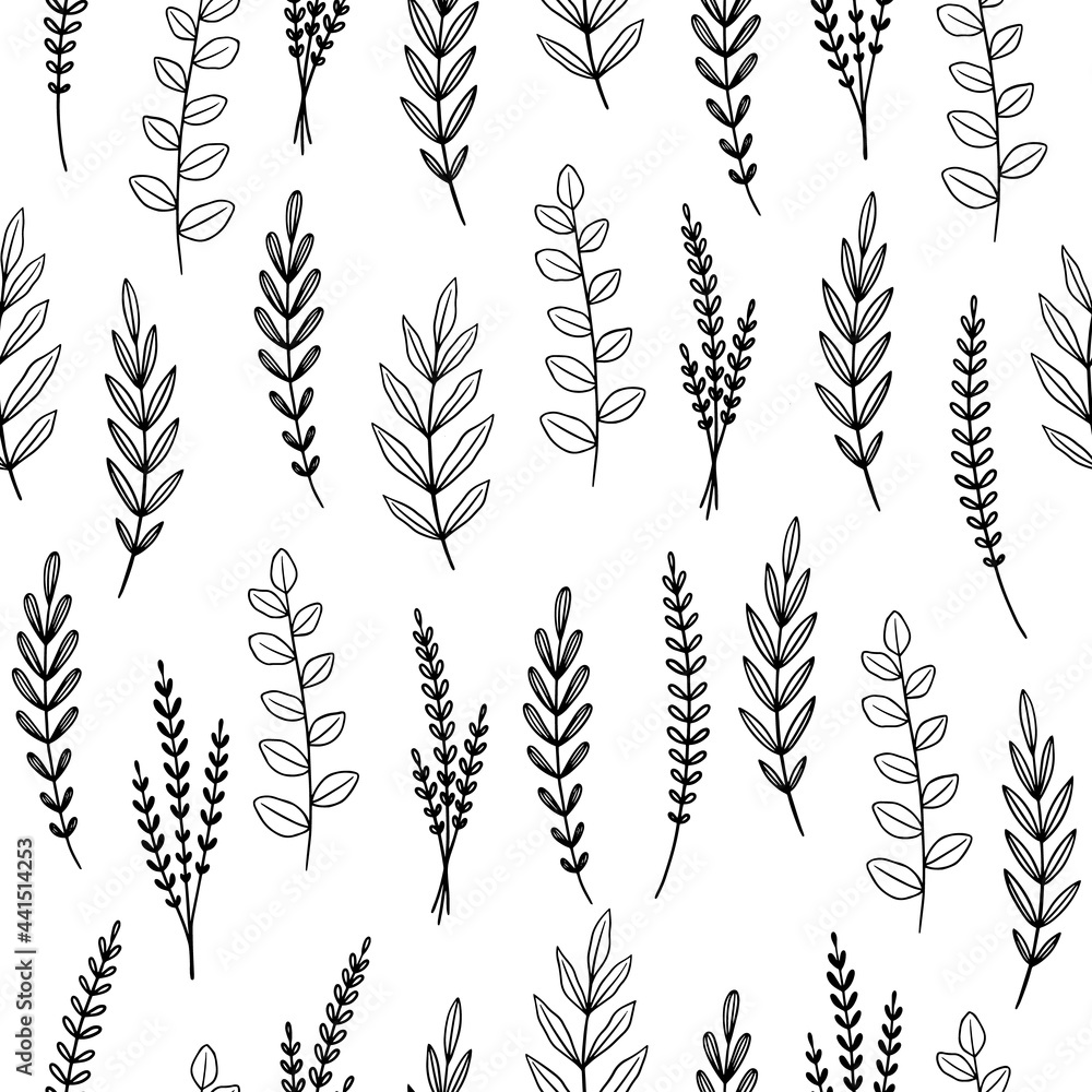 Garden flower, plants ,botanical ,seamless pattern vector design for cover, fabric, interior decor. Cute pattern with plant branch. Garden flower, plants ,botanical ,seamless pattern vector design for cover, fabric, interior decor. Cute pattern with plant branch.