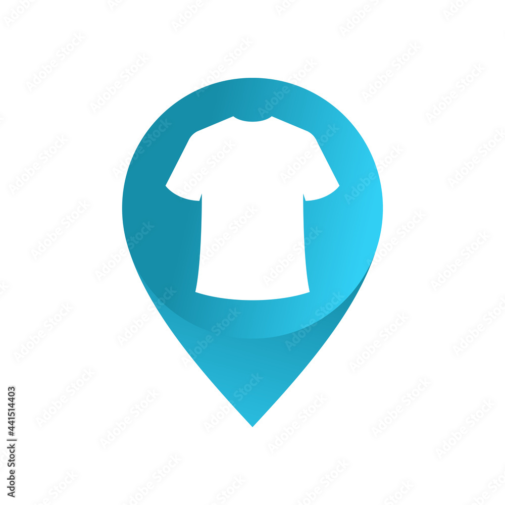Illustration Vector Graphic of Shirt Store Pin Logo. Perfect to use for Technology Company Illustration Vector Graphic of Shirt Store Pin Logo. Perfect to use for Technology Company