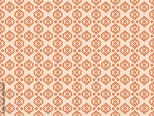 Geometric ethnic pattern embroidery design for background or wallpaper and clothing.