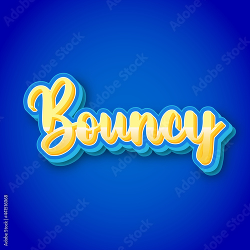 bouncy text effect editable