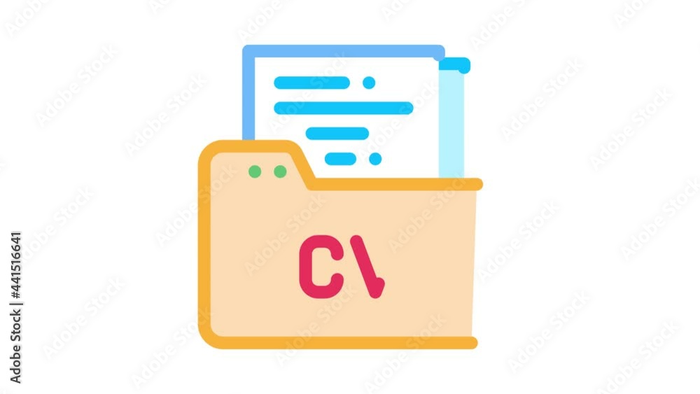 Folder With Curriculum Vitae CV Job Hunting animated icon on white background Folder With Curriculum Vitae CV Job Hunting animated icon on white background