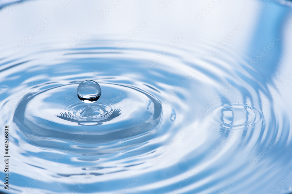 Water drop and splash.