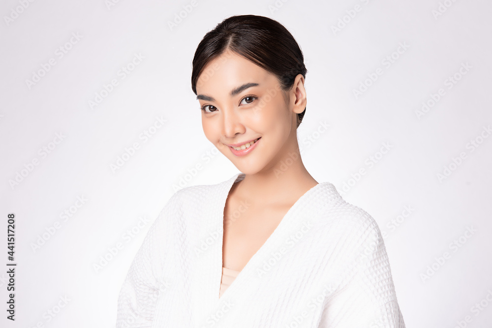 Beautiful young asian woman with clean fresh skin on white background, Face care, Facial treatment, Cosmetology, beauty and spa, Asian women portrait. Beautiful young asian woman with clean fresh skin on white background, Face care, Facial treatment, Cosmetology, beauty and spa, Asian women portrait.