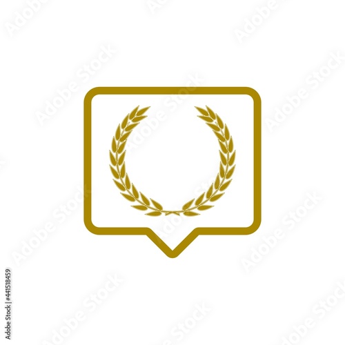 Laurel wreath icon isolated on white background