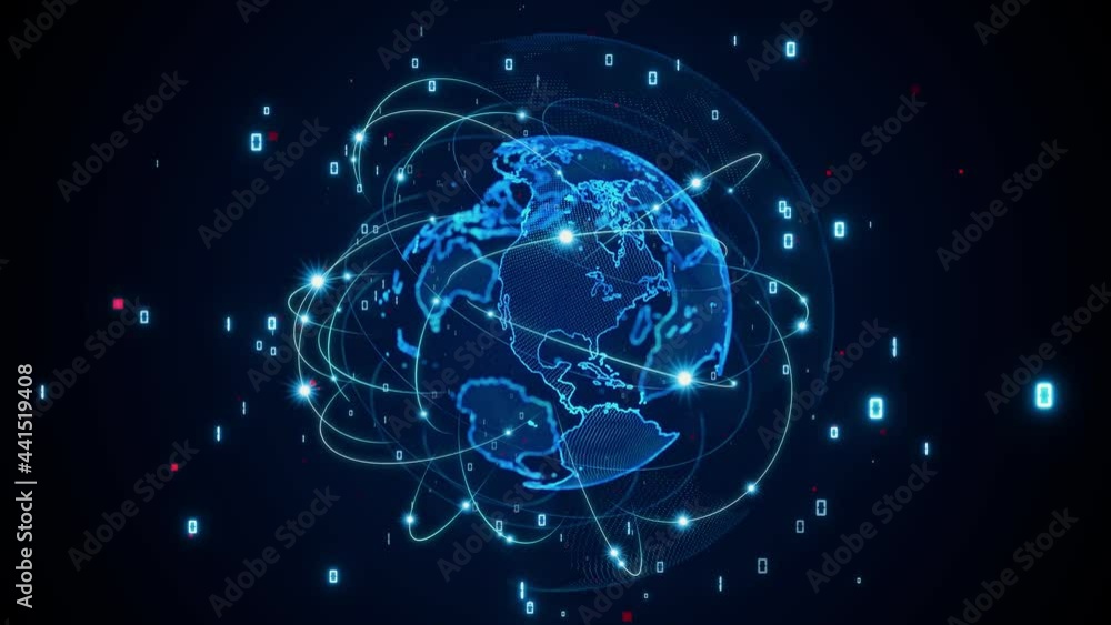 デジタルトランスフォーメーション グローバルネットワーク StockVideo Adobe Stock