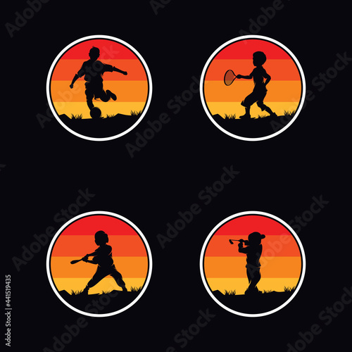 Kids sport logo design inspiration
